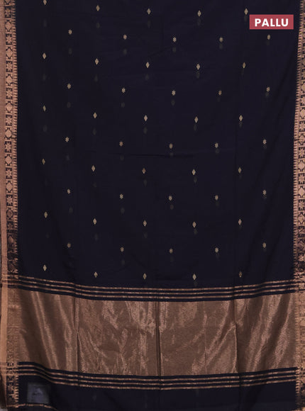 Bengal soft cotton saree deep jamun shade with allover thread woven buttas and zari woven border