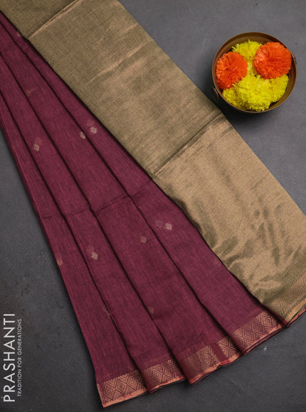Bengal soft cotton saree light pink with allover thread woven buttas and zari woven border