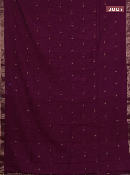 Bengal soft cotton saree pink with allover thread woven buttas and zari woven border