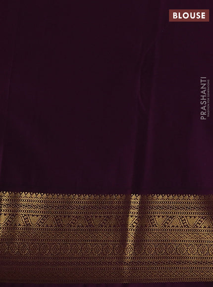 Semi kanchipuram silk saree red and deep maroon with allover zari weaves & buttas and zari woven korvai border