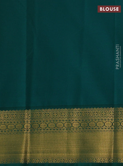 Semi kanchipuram silk saree lime yellow and green with allover zari woven buttas and zari woven border