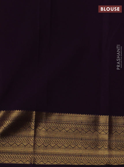 Semi kanchipuram silk saree red and deep purple with allover checks & zari woven buttas and zari woven border