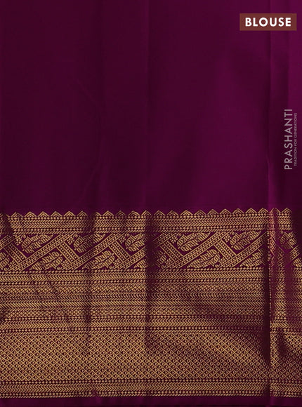 Semi kanchipuram silk saree pista green and pink with allover zari weaves & buttas and long zari woven korvai border