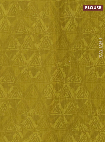 Khadi linen cotton saree lime green with embroidery buttas and kantha stitch work pallu & border