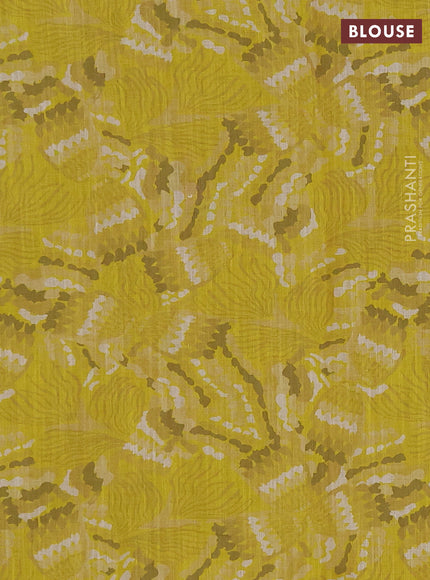 Khadi linen cotton saree lime green with embroidery buttas and kantha stitch work pallu & border