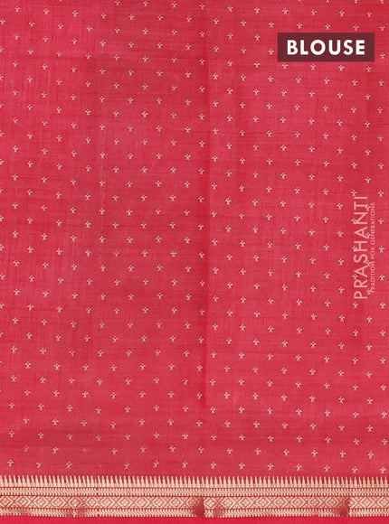 Semi raw silk saree pink shade with allover paisley butta prints and zari woven border