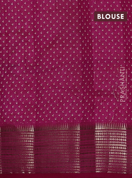 Semi raw silk saree pink with allover butta prints and temple design zari woven border