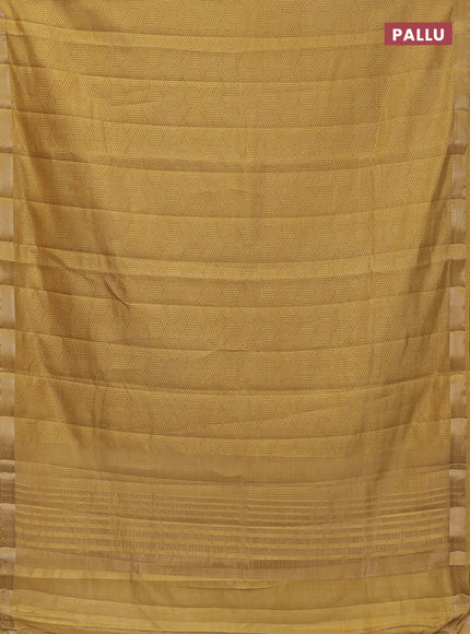 Semi raw silk saree beige with allover geometric prints and zari woven border