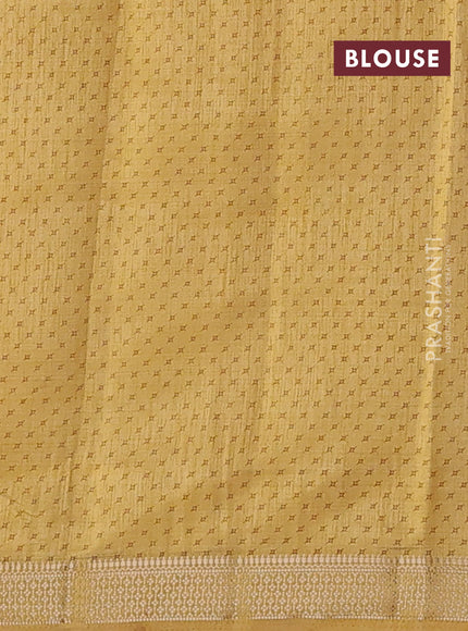 Semi raw silk saree beige with allover geometric prints and zari woven border