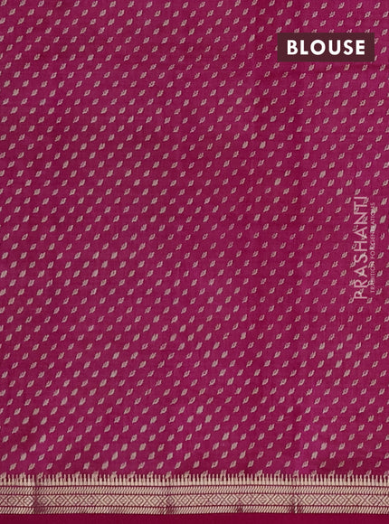 Semi raw silk saree pink with allover butta prints and small zari woven border