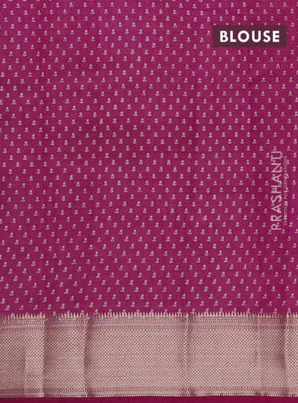 Semi raw silk saree pink with allover floral butta prints and zari woven border