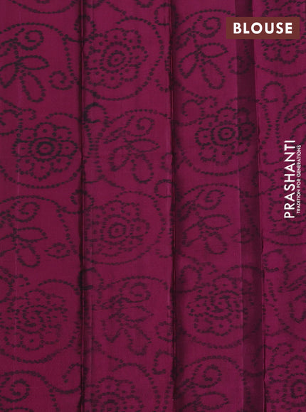 Pure soft silk saree green and magenta pink with allover zari woven buttas and zari woven border