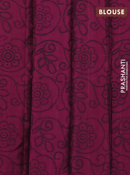 Pure soft silk saree navy blue and magenta pink with allover zari weaves and zari woven border