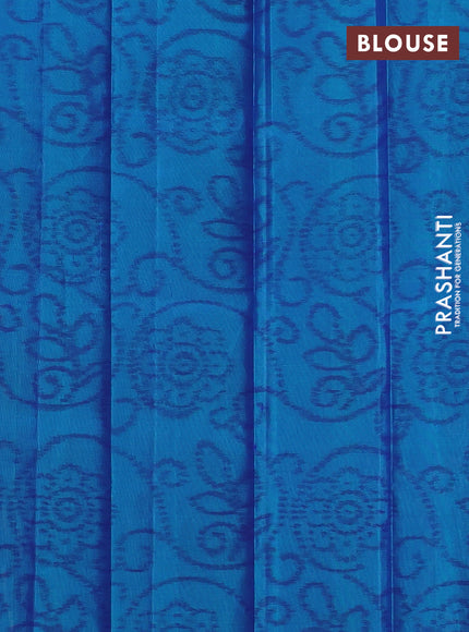 Pure soft silk saree beige and teal green with allover zari woven buttas and zari woven border