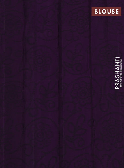 Pure soft silk saree light pink and purple with allover zari weaves and zari woven border