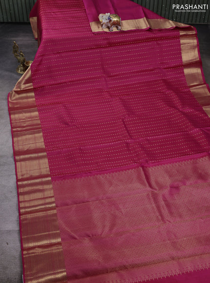Pure soft silk saree pink and teal green with allover zari woven 1000 buttas and long zari woven border