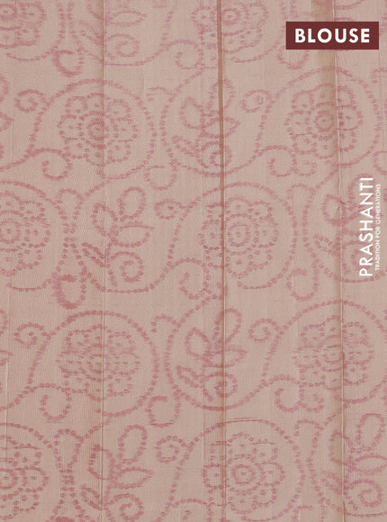 Pure soft silk saree maroon and beige with allover zari weaves & buttas and zari woven border