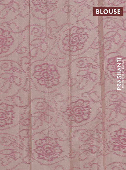 Pure soft silk saree maroon and beige with paisley zari woven buttas and long zari woven border