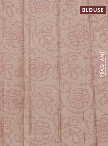 Pure soft silk saree deep maroon and beige with allover zari woven buttas and zari woven border