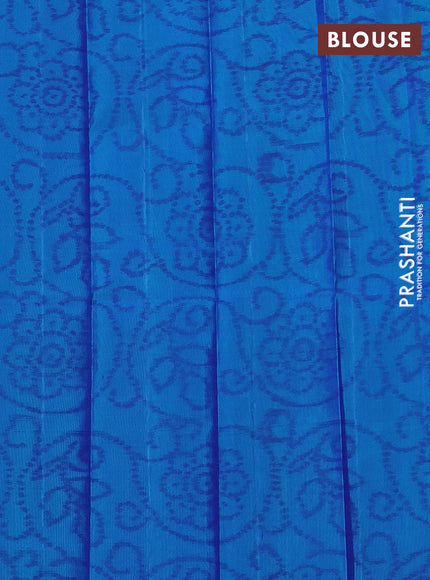 Pure soft silk saree purple and teal green with allover zari woven buttas and zari woven border