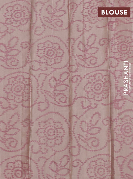 Pure soft silk saree brown and beige with zari woven buttas and zari woven border