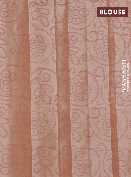 Pure soft silk saree orange and beige with allover zari woven brocade weaves in borderless style