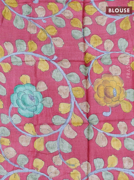 Mangalgiri silk cotton saree cs blue and maroon shade with allover zari checked pattern and temple design zari woven border