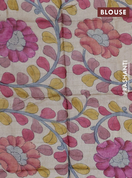 Mangalgiri silk cotton saree deep wine and beige with plain body and temple design silver zari woven border