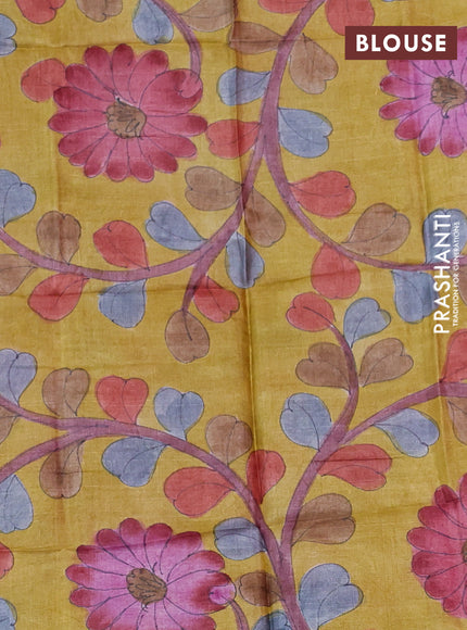 Mangalgiri silk cotton saree red and mustard yellow with allover silver zari checked pattern and rettapet silver zari woven border