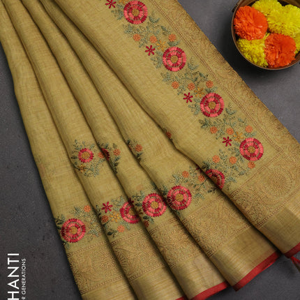 Collection image for: Linen Embroidered Sarees