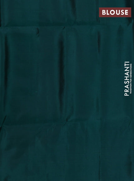 Kanchipuram soft silk saree onion pink and green with allover zari weaves & buttas and long zari woven border