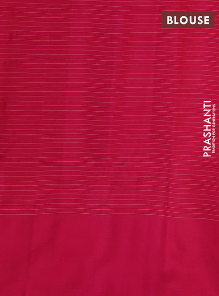 Kanchipuram soft silk saree reddish orange and pink with allover zari checks & buttas and long zari woven border