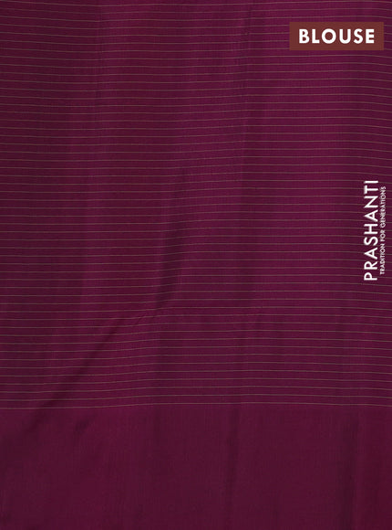 Kanchipuram soft silk saree cs blue and pink with allover zari checks & buttas and long zari woven border