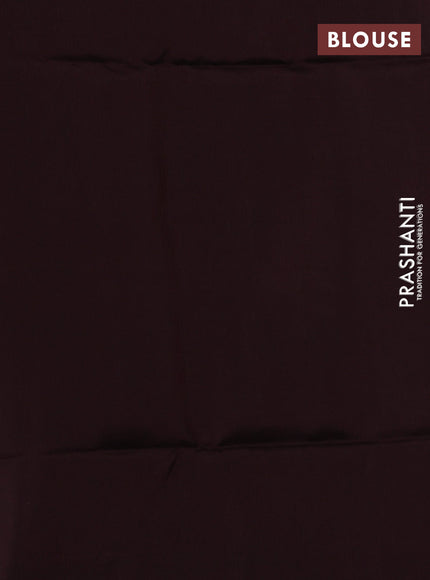 Kanchipuram soft silk saree grey shade and wine with allover zari woven buttas and long zari woven border
