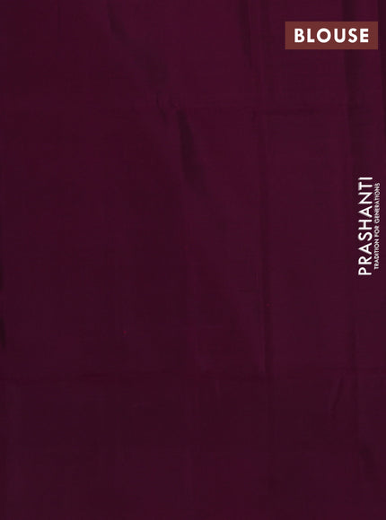 Kanchipuram soft silk saree pastel blue and magenta pink with allover zari woven buttas and long zari woven border