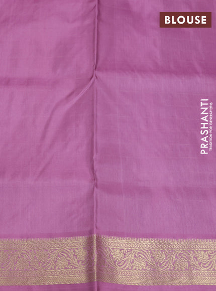 Venkatagiri silk saree pastel purple with allover zari checks & buttas and zari woven butta border