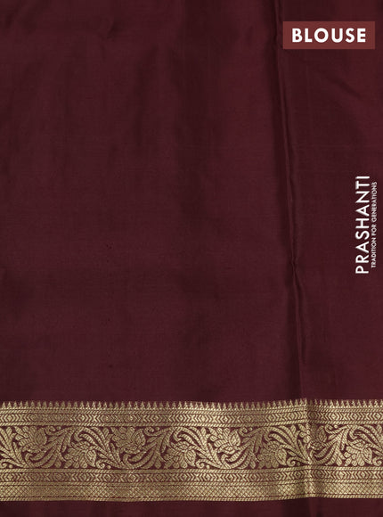 Venkatagiri silk saree coffee brown with allover zari checks & buttas and zari woven butta border