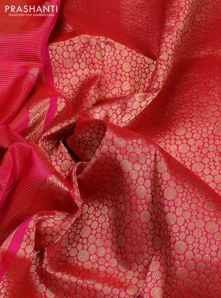 Venkatagiri silk saree pink with allover vairaosi zari woven buttas and zari woven butta border