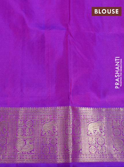 Venkatagiri silk saree candy pink and royal blue with allover zari woven buttas and zari woven border