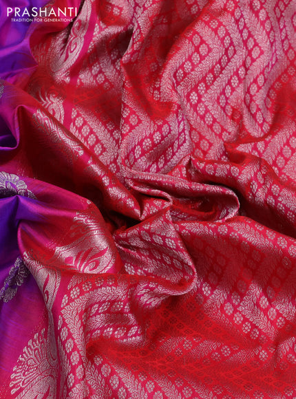 Venkatagiri silk saree purple and pink with zari woven buttas and zari woven border