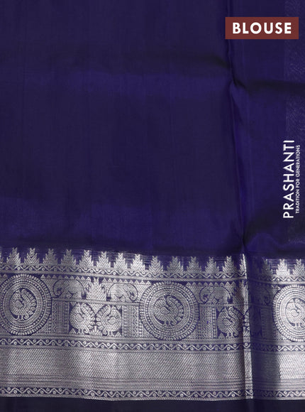 Venkatagiri silk saree lavender and navy blue with allover zari weaves & buttas and zari woven border