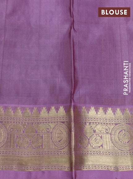 Venkatagiri silk saree purple and pastel purple with allover zari checks & buttas and zari woven border