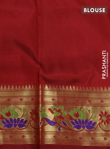 Venkatagiri silk saree red and maroon with allover zari woven buttas and zari woven muniya butta border