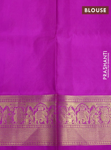 Venkatagiri silk saree purple with allover small zari checks & buttas and zari woven border