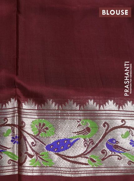 Venkatagiri silk saree pastel brown and coffee brown with allover zari woven buttas and zari woven border