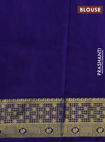 Venkatagiri silk saree dual shade of blue and navy blue with allover paisley zari woven buttas and zari woven border