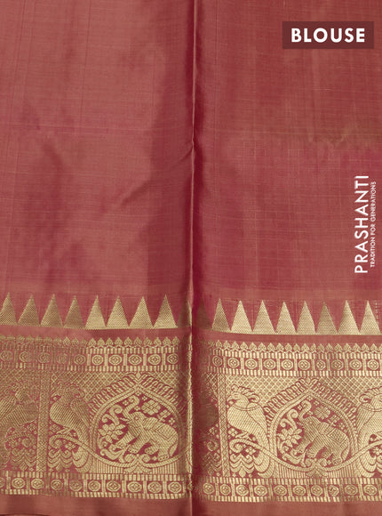 Venkatagiri silk saree magenta pink with allover zari checks & buttas and zari woven border