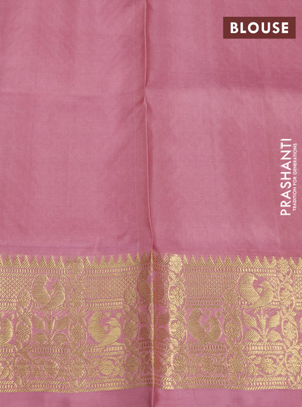 Venkatagiri silk saree dark peach with allover zari woven buttas and zari woven border