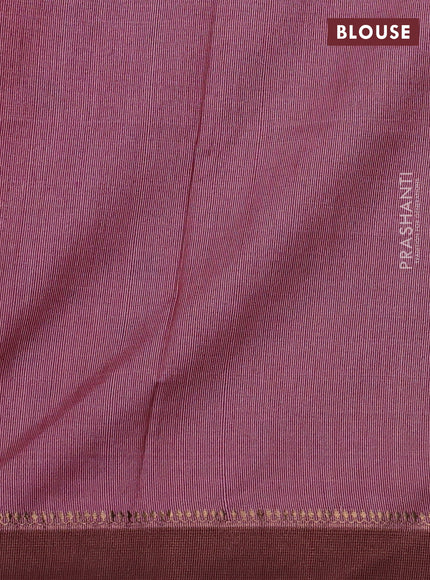 Pure tussar silk saree light pink with allover pichwai prints and woven border