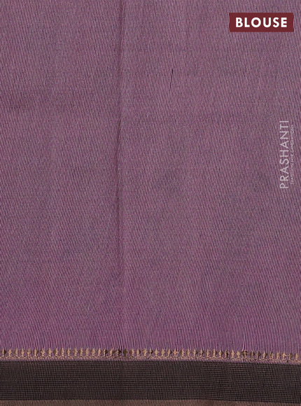 Pure tussar silk saree light pink with allover pichwai prints and woven border